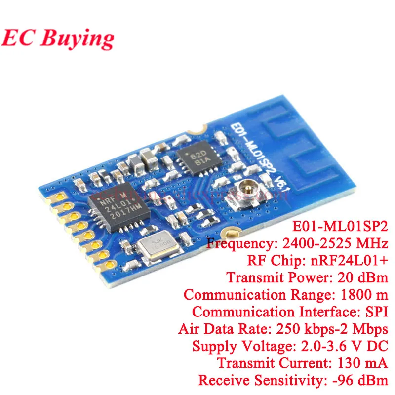 10 Stück/1 Stück E01-2G4M27SX ML01SP4 WLAN-Funkmodul 2,4 GHz RF-Transceiver nRF24L01+PA+LNA 2 4 km E01C-ML01S ML01S ML01IPX ML01SP2 – Detail 8