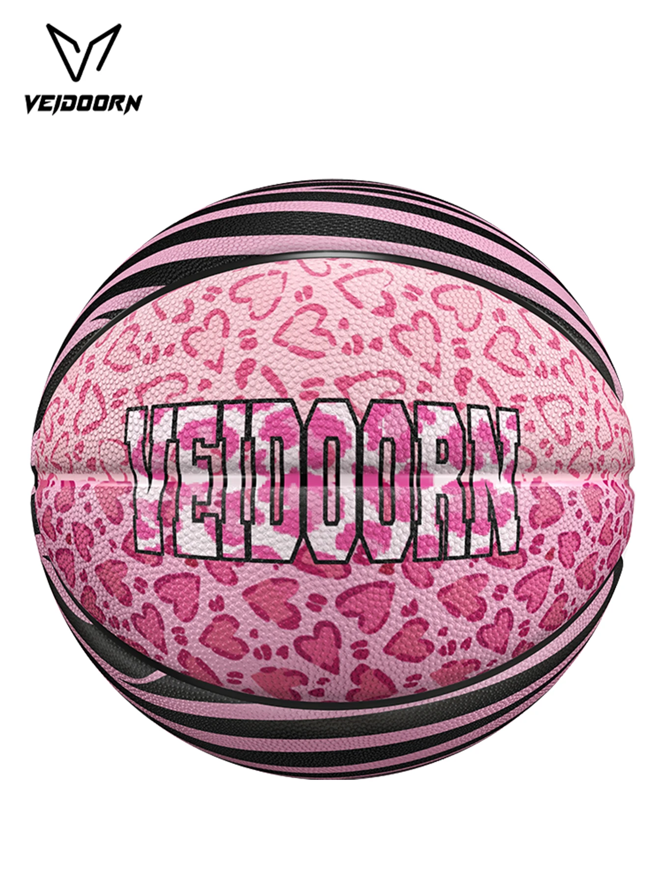 Trendy Pink Leopard Basketball in Action