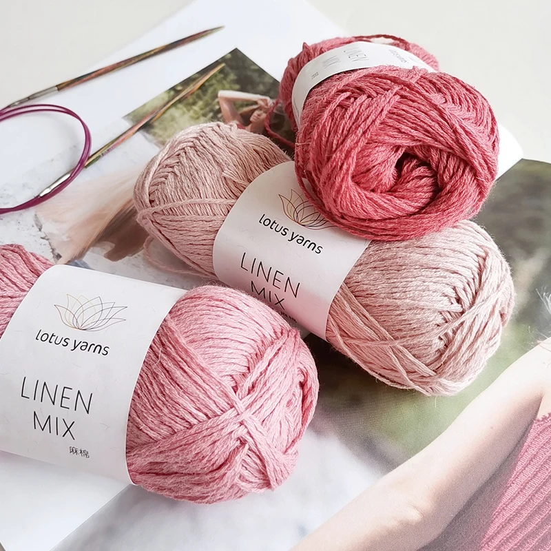 1*50 g Lotus Cotton Linen Spring and Summer Handknitting Yan Soft Yarn 3