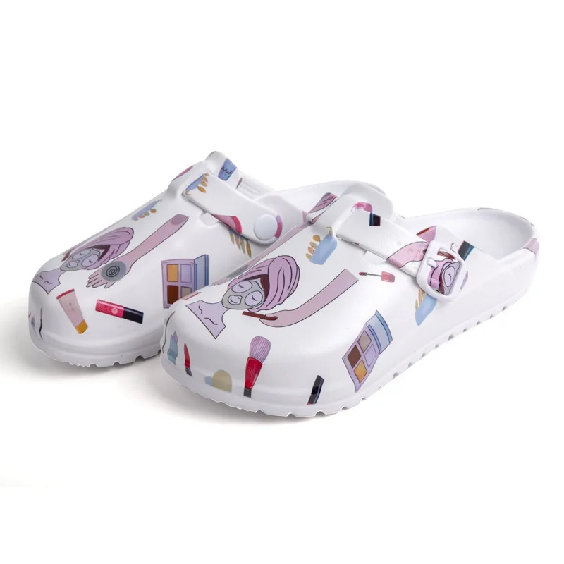 Women Slippers Beautician Summer Hospital Surgical Medical EVA Non-slip Nurse Clogs Soft Lightweight SPA Beauty Salon Shoes 1