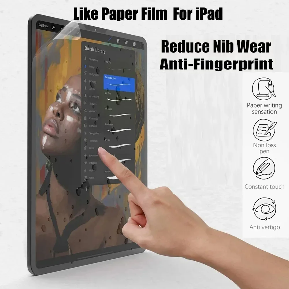 

Paper Feel Screen Protector Film PET Painting For IPad 5 6 7 8 9 2021 Air Pro 1 2 4 5 2020 2022 IPad 9.7 2017 2018 Generation
