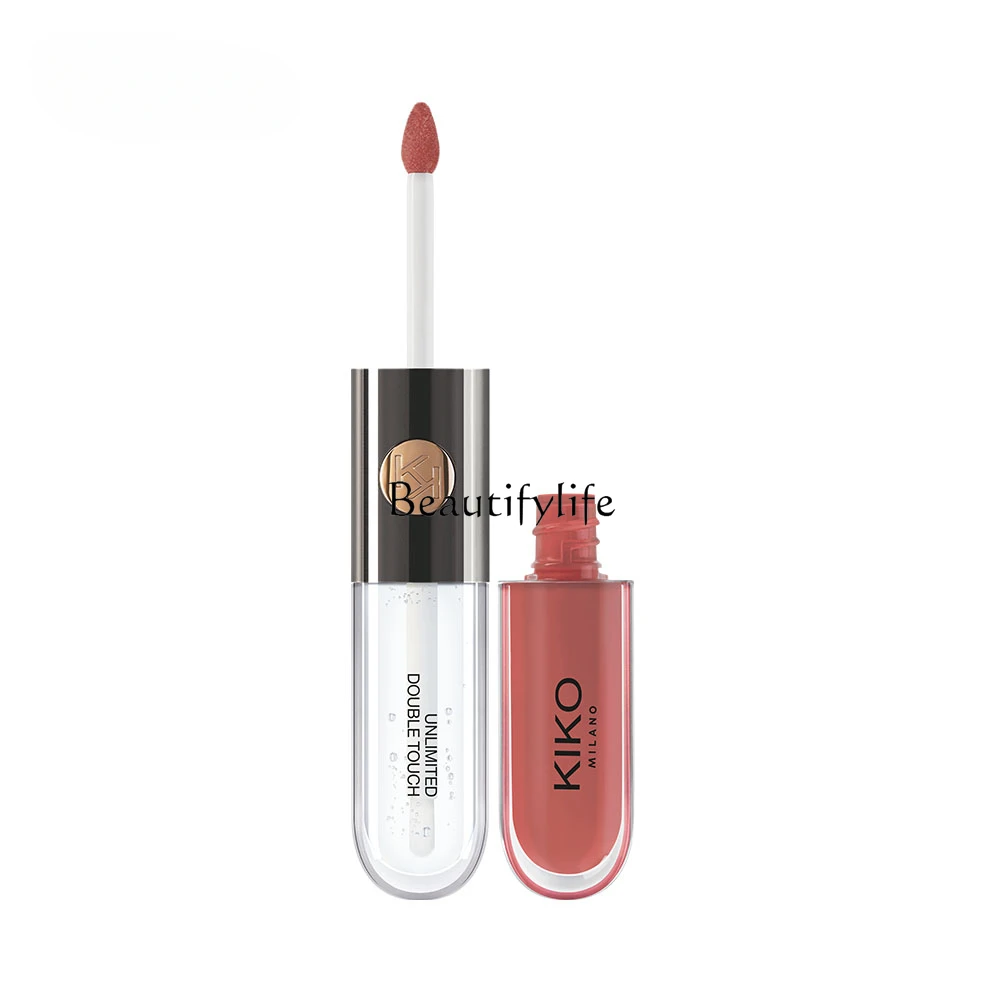 

Double-Headed Lip Lacquer Mirror Transparent Lip Gloss Glass Lip Lipstick No Stain on Cup