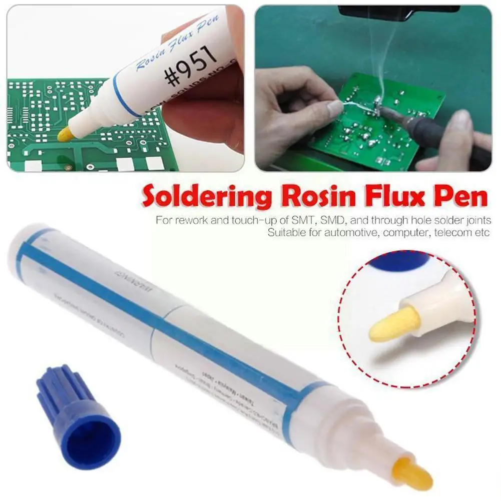 1pcs 951 Soldering Flux Pen Low solids Kester Cleaning free Welding Pen For Solar Cell & Fpc/pcb