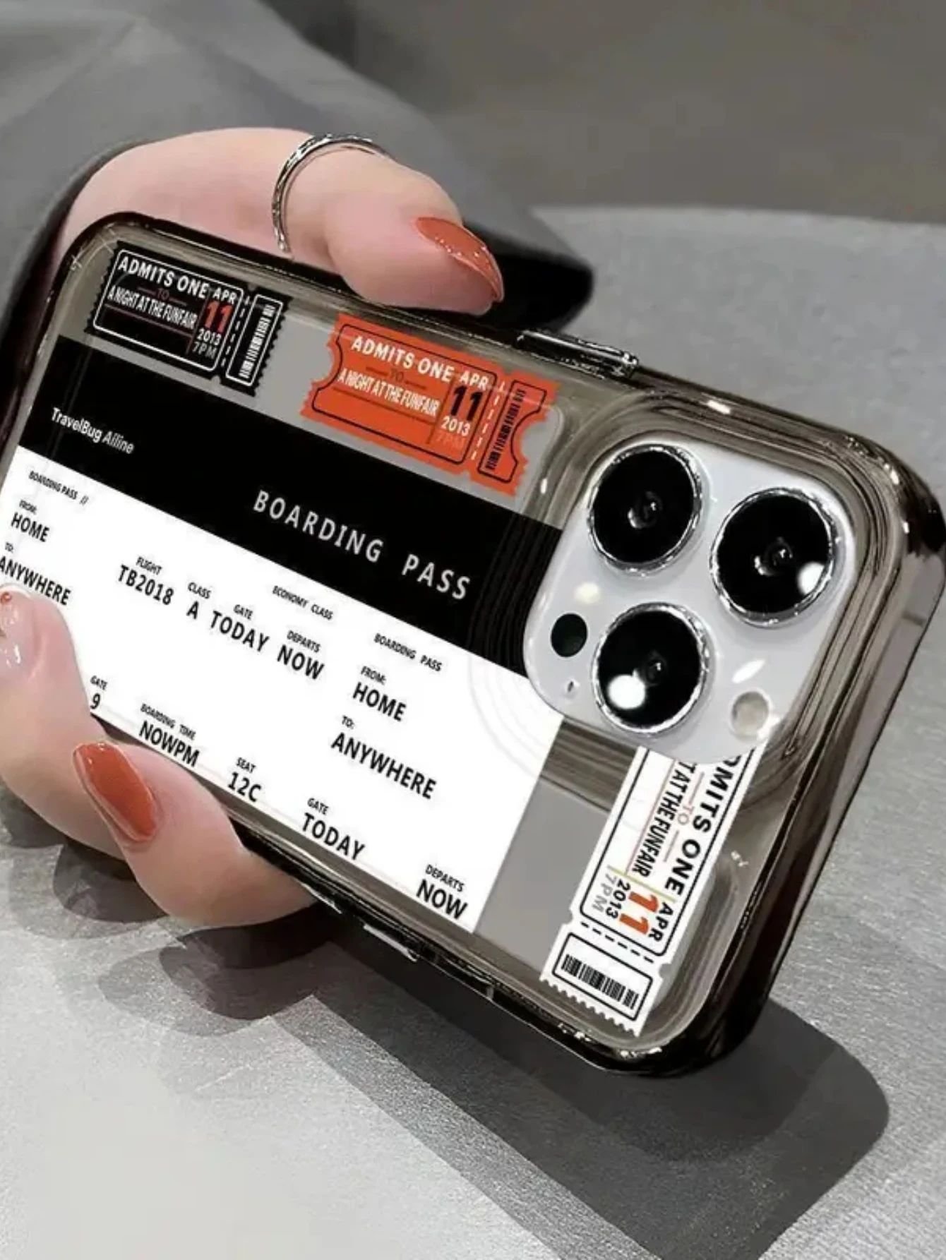 Air Ticket Phone Case For iPhone 14 13 11 15 Pro Max 12 Mini XS XR X 8 7 Plus SE 2022 14Pro 13Pro Matte Soft Cover.