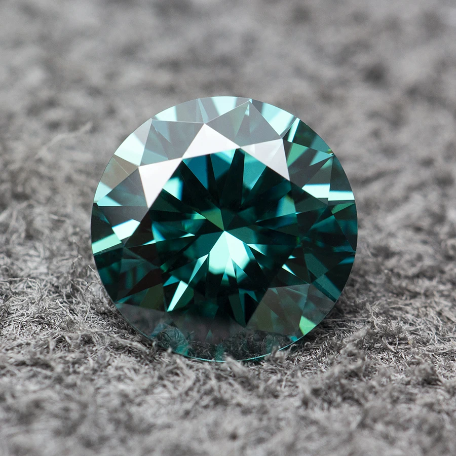 Never Fade Emerald Green Moissanite Loose Diamond 0.5-5.0ct VVS1 Positive Pass Tester with GRA Certificate