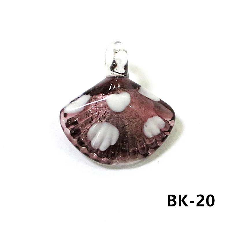 다채로운 미니 바다 조개 참 장식 유리 펜던트 귀여운 해양 생물 장식품 DIY 쥬얼리 제작 액세서리 수족관 장식 용품