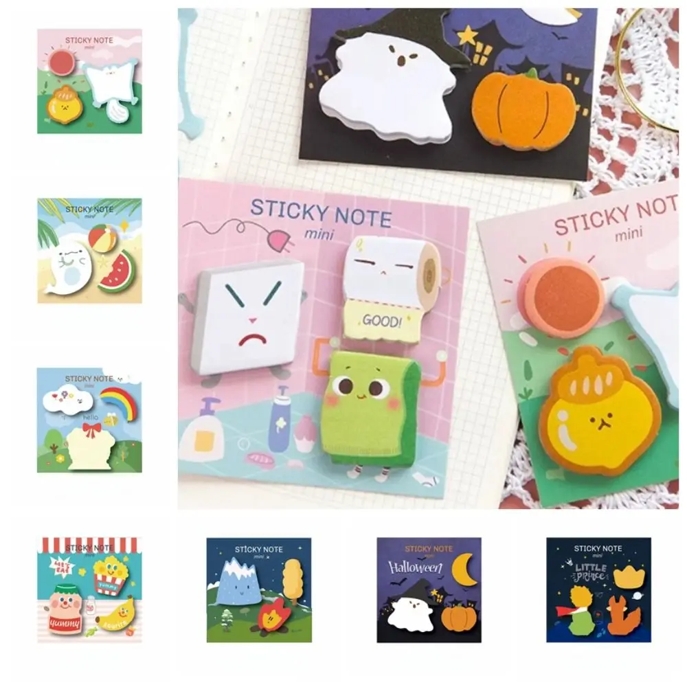 Cartoon Sticky Notes Memo Pad Diary Stationary Scrapbook Decorative Cute  Halloween mini N Times Sticky - AliExpress