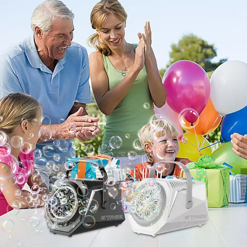 Electric Stage Bubble Maker Automatic Bubble Maker Large-Capacity Bubble Machine With Remote Control For Parties Wedding Birthda 2