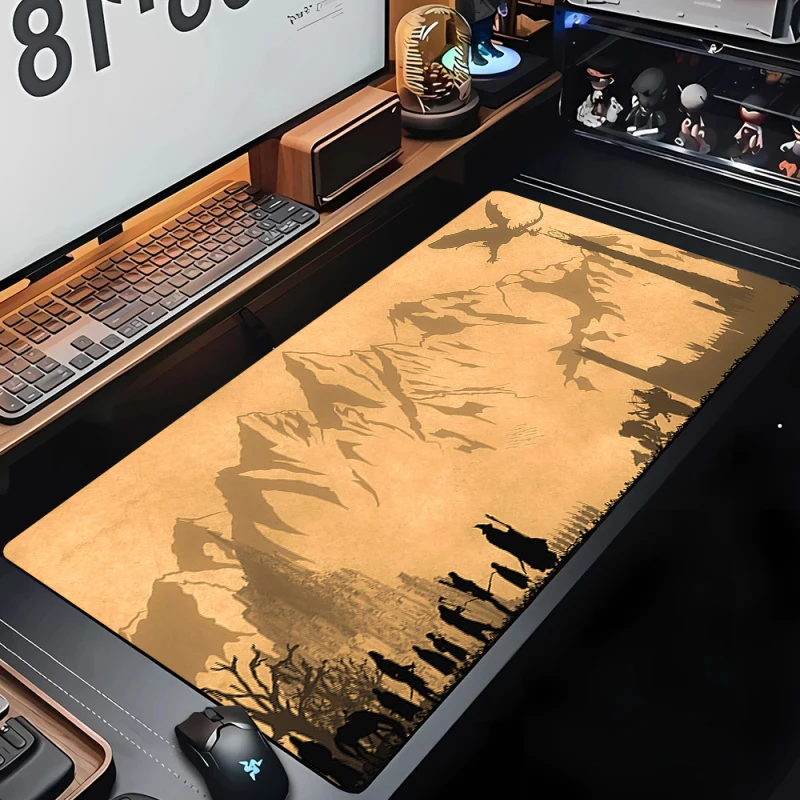 R-anéis Grande Jogo Mousepad Mouse Pad Tapete de Teclado pc Kawaii Jogos de Gabinete Computador Mesas Escritório Acessórios de Jogos xl