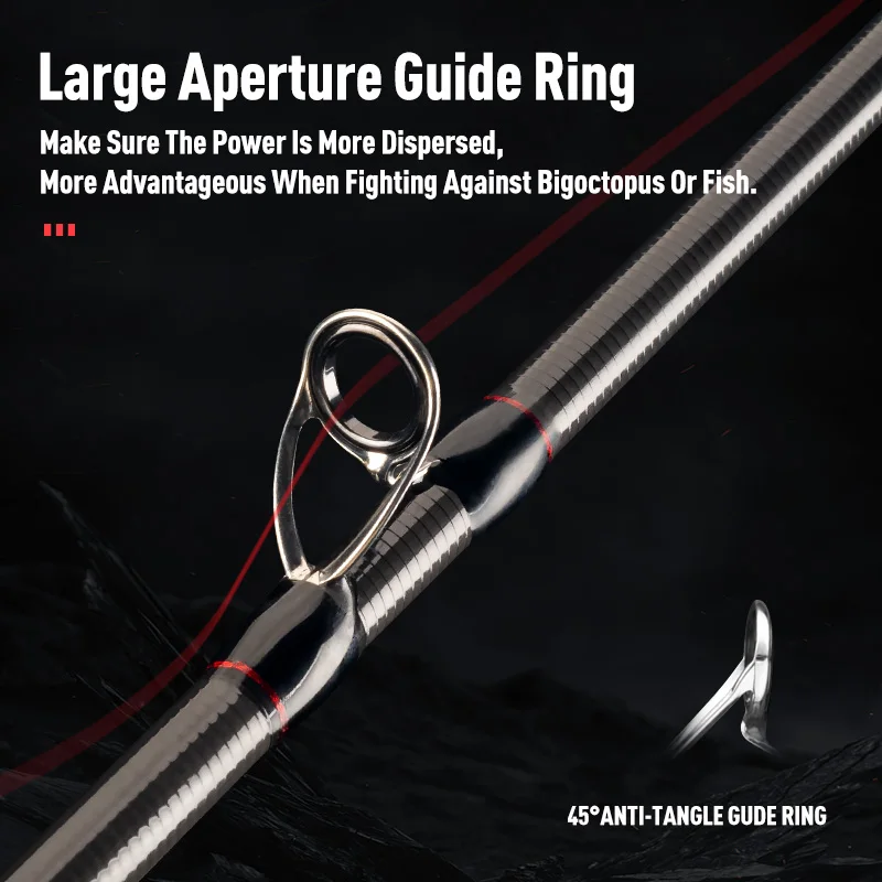 LEYDUN Rang's Tako leydun Octopus 170MH/H Fishing Rods Tianium Tip Cuttlefish Fishing Casting Rod Squid Boat Fishing Webfooted 4