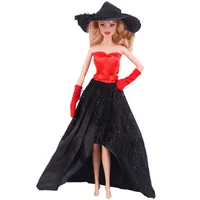 2023 Latest Dress Barbies Princess Dress +High Heels+Jewelry Suitable For 30cm Doll Accessories 1/6 BJD Clothes Doll House Gift 2
