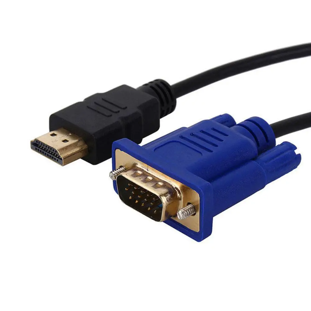 HDMI 호환 수-VGA 수 케이블, PC DVD HDTV 노트북 모니터 액세서리, 1080P, 1.8 계량기