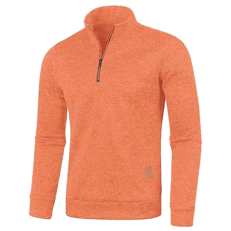 Men's Knitted Sweatshirts Casual Thicker Half Zip Pullovers For Male Hoody Man Solid Color Turtleneck Sweater Coats BSD-ZW118