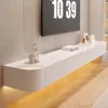 Wall-Mounted TV Cabinet White Floating TV Bench Living Room TV Unit Multimedia Wall Storage Cabinet(200CM/78.7IN) 1
