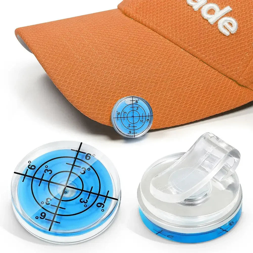 Golf Level Function Marks Magnetic Cap Clip Golf Ball Marker Red Blue and Yellow