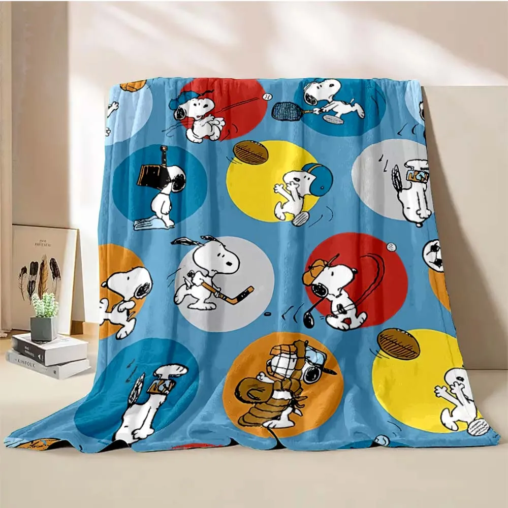 thumbnail image 1 of Manta de perro Snoopy americano, suave y esponjosa, con dibujos animados, tamaño king, de lujo, para niños y adultos, para sofá cama, regalo, 1 of 4