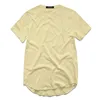ZSIIBO TX135-C Men's T Shirt Extended Round Sweep T-Shirt Curved Hem Long line Tops Hip Hop Urban Blank Tees Clothes Streetwear 5