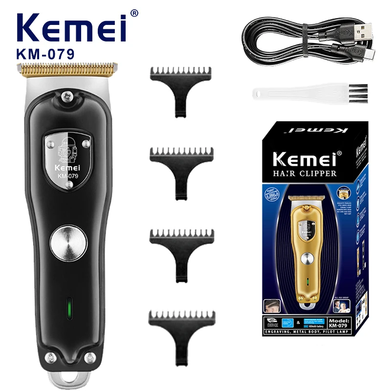 

kemei Manufacture Professional Barber Clippers km079 Haircut Machine Cordless Electric Commerical Portable Hair Trimmer Clippers