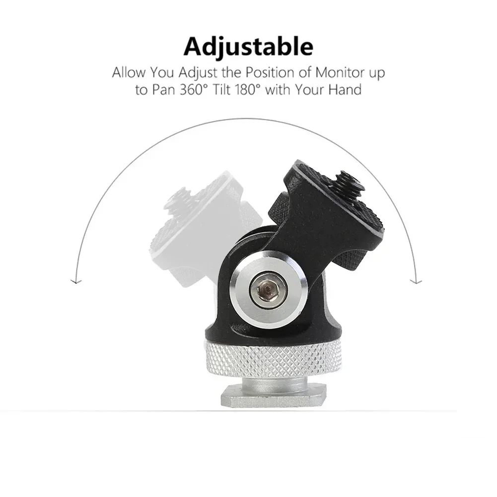 Tripod Ball Head Aluminium Alloy Mini Ball Head Tripod Mount 180 Degree Rotating Photographic Camera Head Mount Base Adapter For DSLR Camera