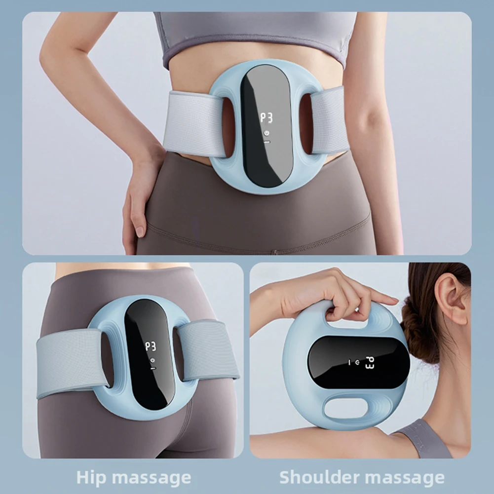 2 in 1 근막 마사지 링 핸즈프리 진동 딥 머슬 릴렉서 5단계 바디 슬리밍 마사저