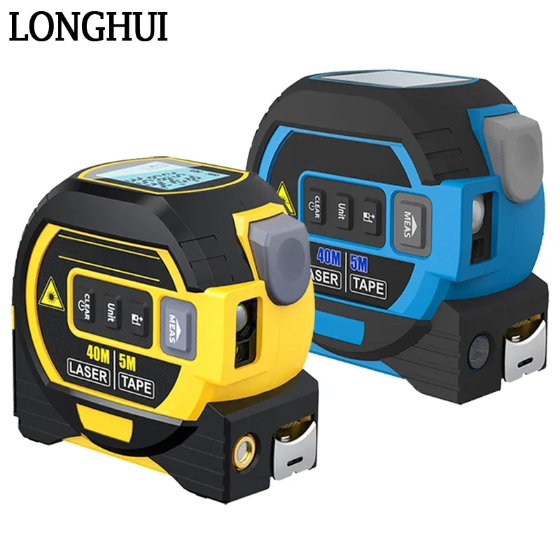 

3 In 1 LCD Laser Rangefinder 5m Tape Measures Ruler Distance Meter Building Measurement Device Area Volumes Surveying Equipment