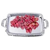H55A Luxury Stainless Steel Storage Tray with Handle Cosmetic Jewelry Display Plate Hotel Restaurant Serving Dish Silver 5