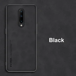Deluxe Matte Silicone Leather Phone Case - Premium Protection and Style for OnePlus 8 (Black)