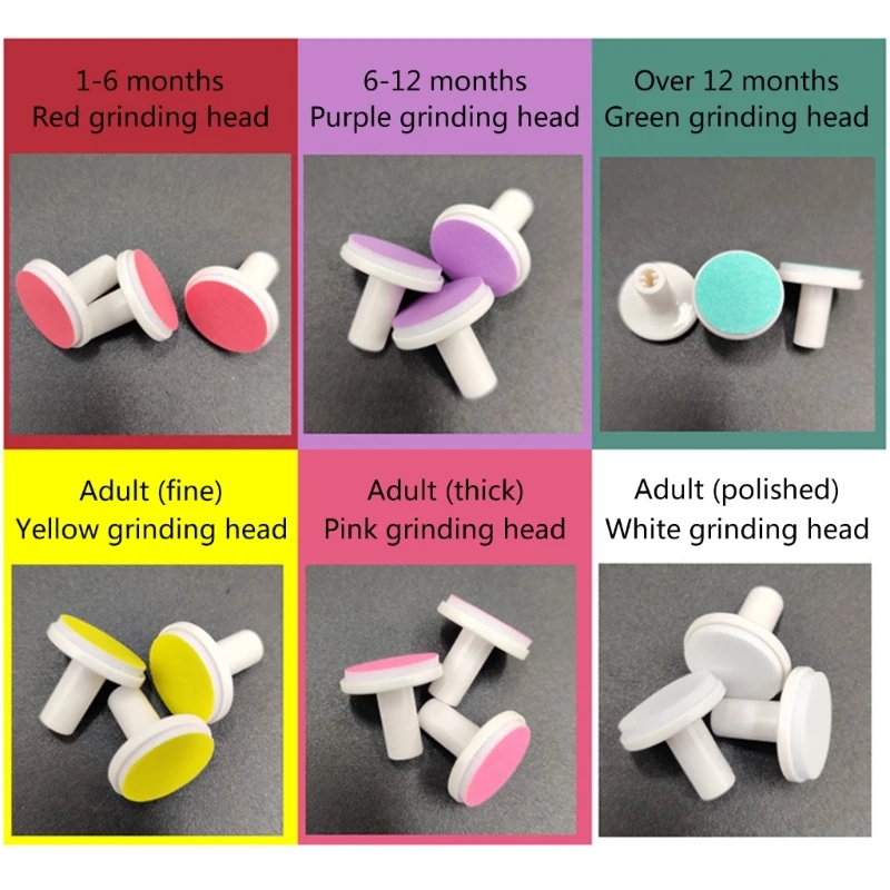 12Pcs Nails File Baby Trimmer Pads Grinding Head Replacement Disc Heads Infant Electric Manicure Nails File Spare Part nail care kit nail trimmer nail grinder