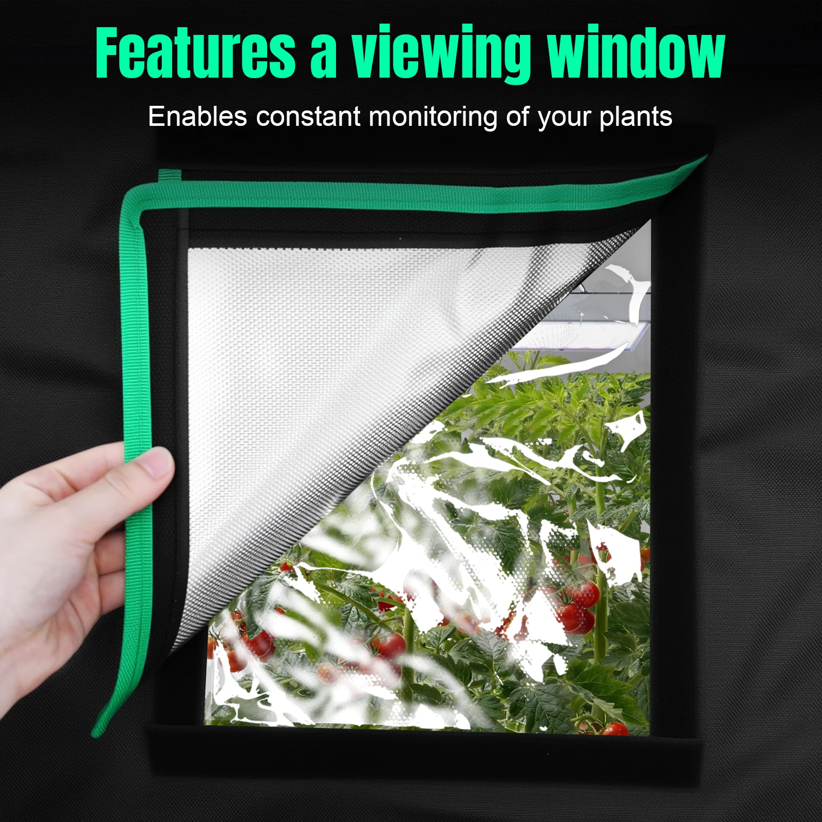 Grow Tent for Plant W/ Observation and Floor Tray Window Hydroponic Indoor Grow Tent for Indoor Hydroponics Growing(94"x47"x78")