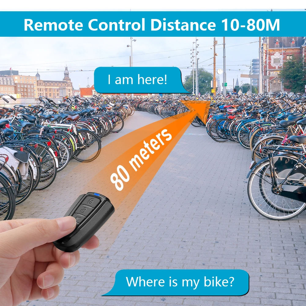 Waterproof Smart Auto Brake Sensing Light Wireless Bike Burglar Alarm USB Charge Remote Control Bicycle Anti Theft Lamp