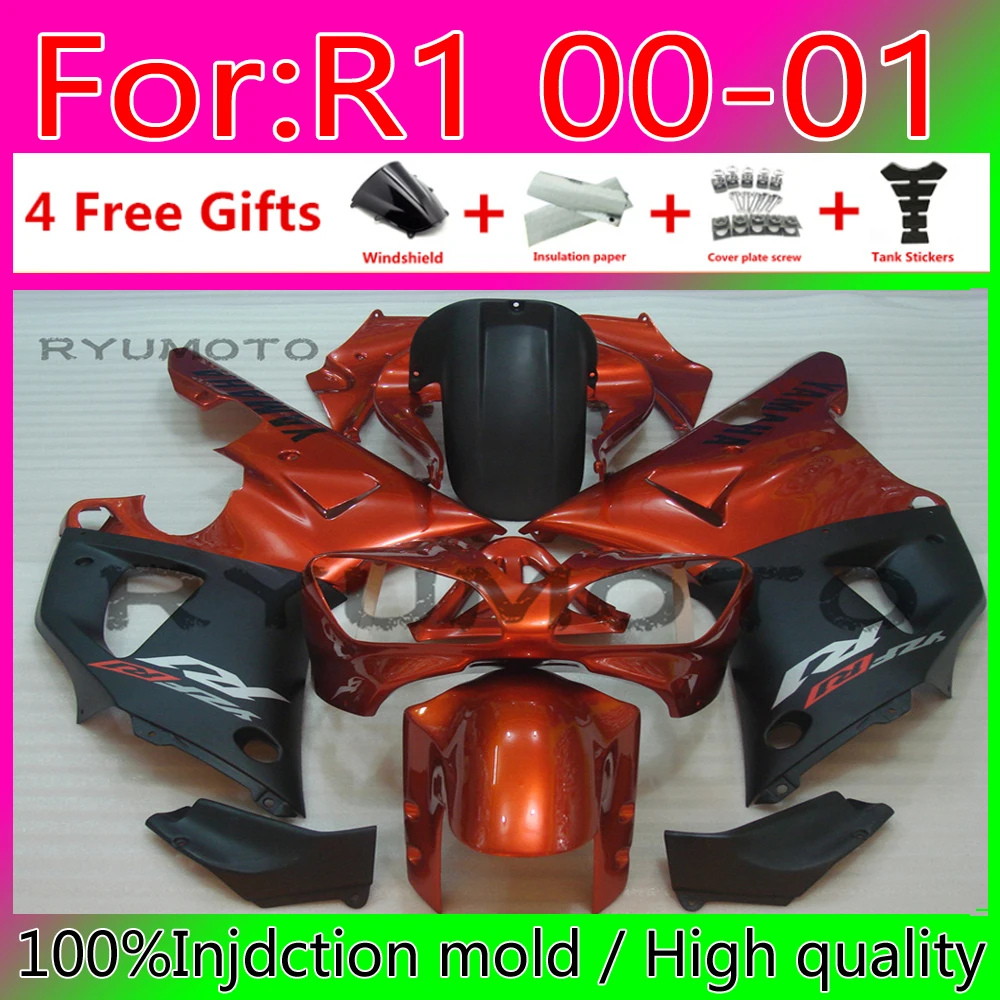 

Motorcycle Injection mold fairings kit for YAMAHA YZF R1 YZF1000 00 01 R1 bodywork fairing YZFR1 2000 2001