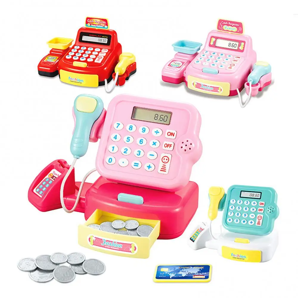 Pretend Play Simulation Electronic Children Supermarket Cash Register Game Toy