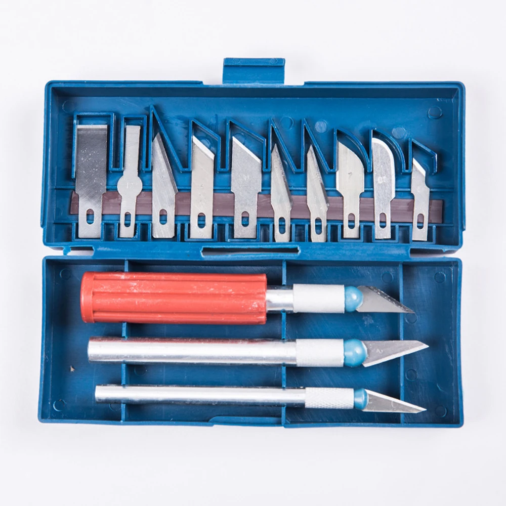 

13pcs Hobby Knife Set Pen Knives Precision Cutter Craft Kit for Leather Art Scrapbooking Foam Clay Carving Scalpel