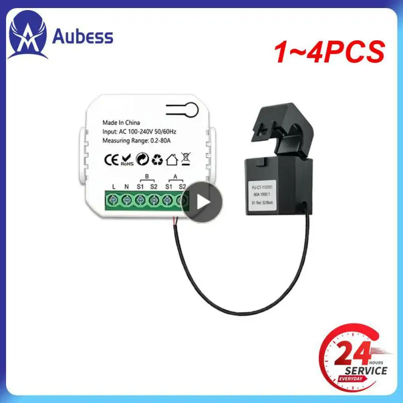 

Умный двухсторонний измеритель энергии Tuya, 1 ~ 4 шт., двухсторонний, Wi-Fi, 1/2 каналов, с зажимом, приложение для контроля, солнечная энергия, производится и потребляемая мощность