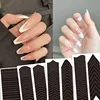 1PC Smile Stickers Wave Line Three-in-one Nail Stickers Tool Jewelry Nail Polish Glue Spray Stickers New Manicure French Sticker 1