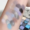 DIKALU Black Honey Eyeshadow Tray Matte Pearl Glitter Earth Multicolor Smoky Blush 5