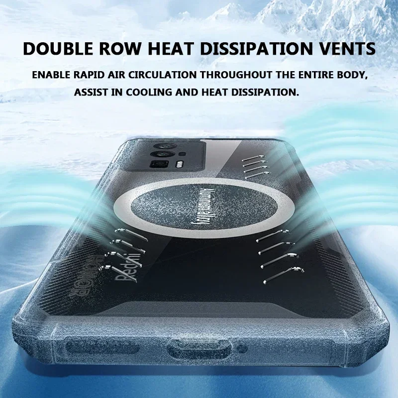 Per Redmi K70 K70E K60 K50 K50i K40 K40S Gaming Ultra Pro Plus Graphene Game Dissipazione del calore Custodia per PC Bumper Casing Shell_voghion.com