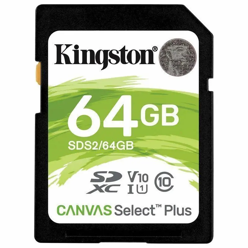 SDXC memory card 64 GB Kingston canvas Select Plus UHS-I U1 100 MB/s (Class 10) SDS2/64 | Электроника