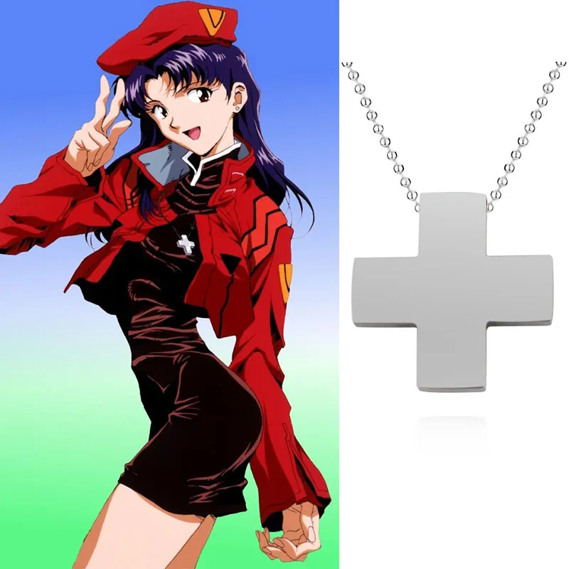 Neon Genesis Evangelion Necklace EVA Katsuragi Misato Cross