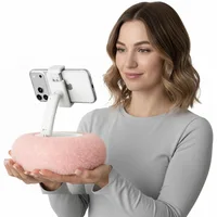 Plush Pillow Phone Stand Foldable Rotatable Car Sofa Bed Lazy Holder for Mobile Tablet