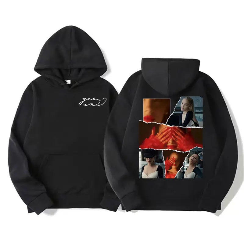 

2024 Ariana Music Album Yes, and Cover Hoodies Men Women's Vintage style Long Sleeve Sweatshirts Fashion Casual Pullovers Hoodie