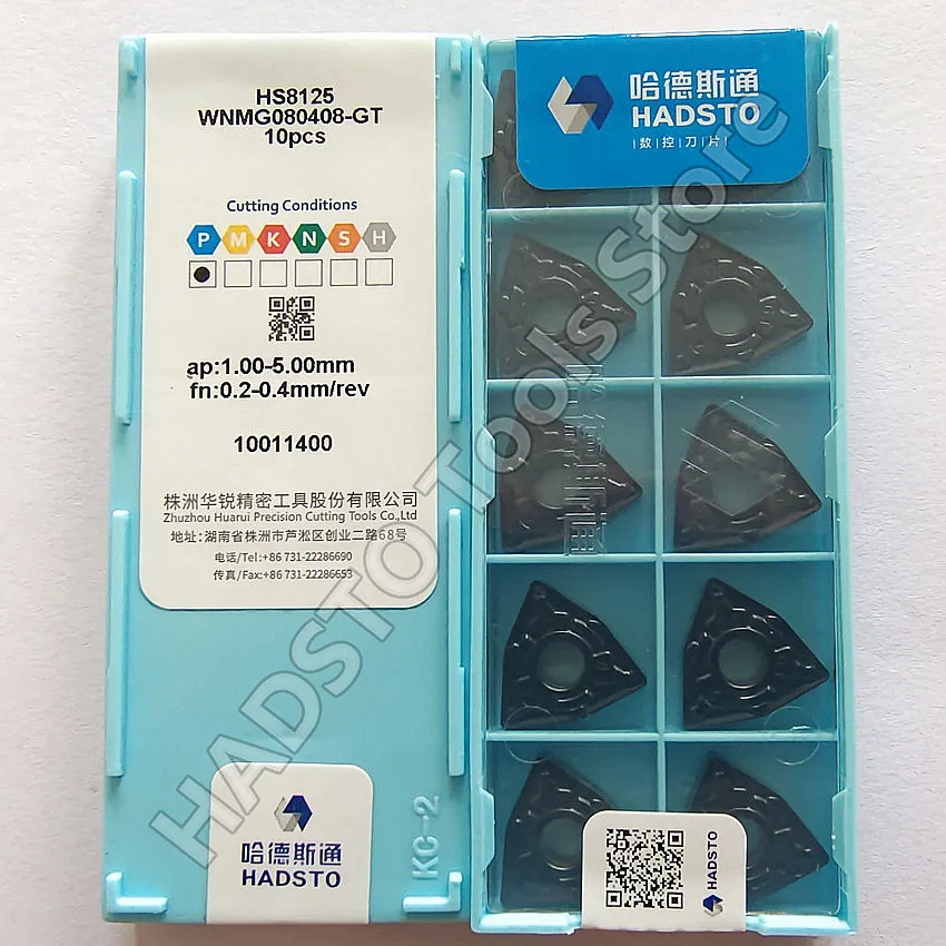 10 inserti in carburo WNMG080408, per tornio MWLNR