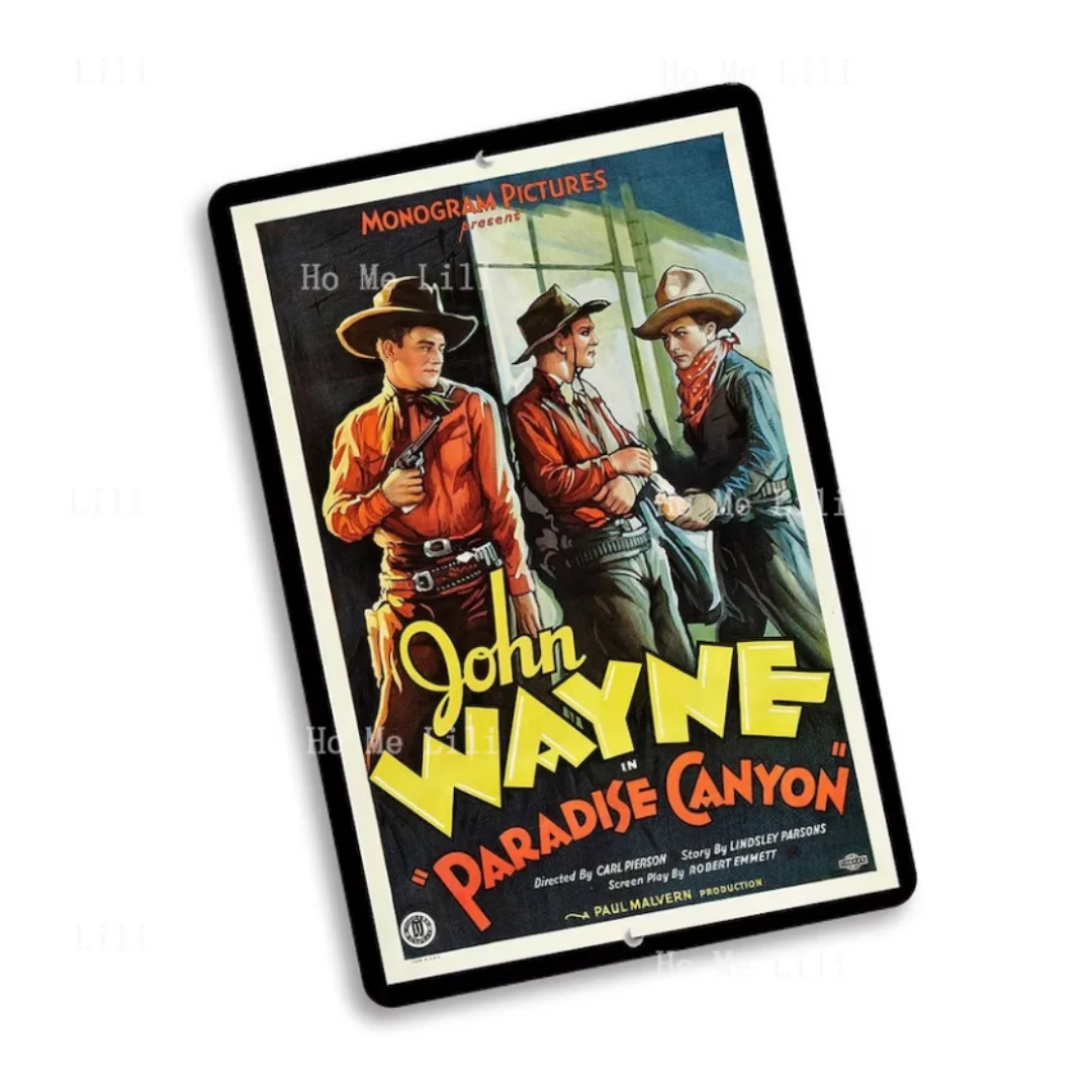 

Винтажный металлический знак Джон Уэйн Райский Каньон Ретро Настенный декор старые металлические знаки табличка