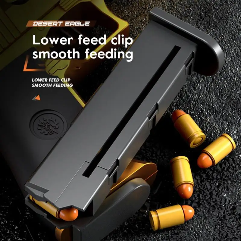 Black Automatic Shell Ejection Desert Eagle Toy Gun, Air Gun, Soft Bullet Continuous Firing Children's Shooting Weapon 5
