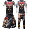 4PCS Sports Suit Kids Compression Shirt Pants Shorts Set Children MMA Rashguard Jiu Jusit Bjj GI Muay Thai Running Sportsuits 6