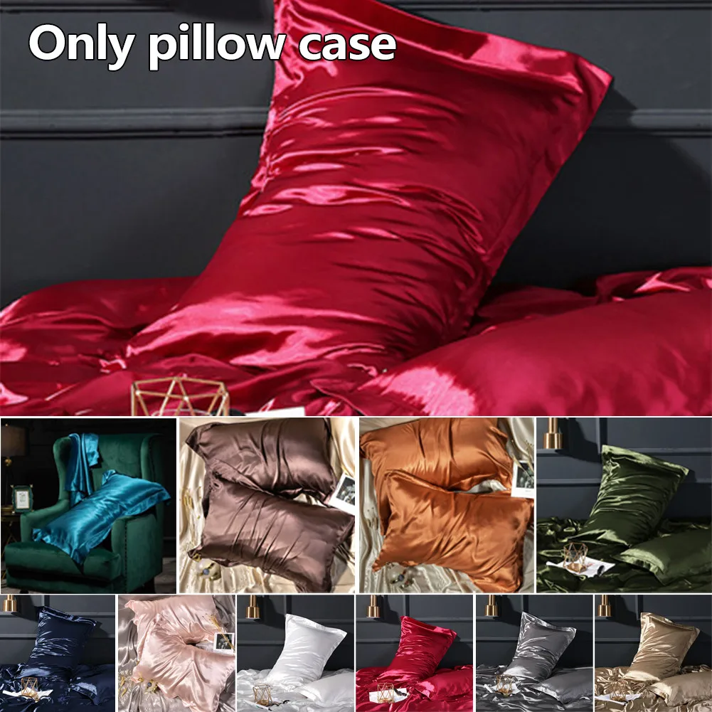 

Parts Pillow Case Home Hotel Travel Bed Convenient Craftsmanship Easy To Clean Elegance Imitation Long Lasting