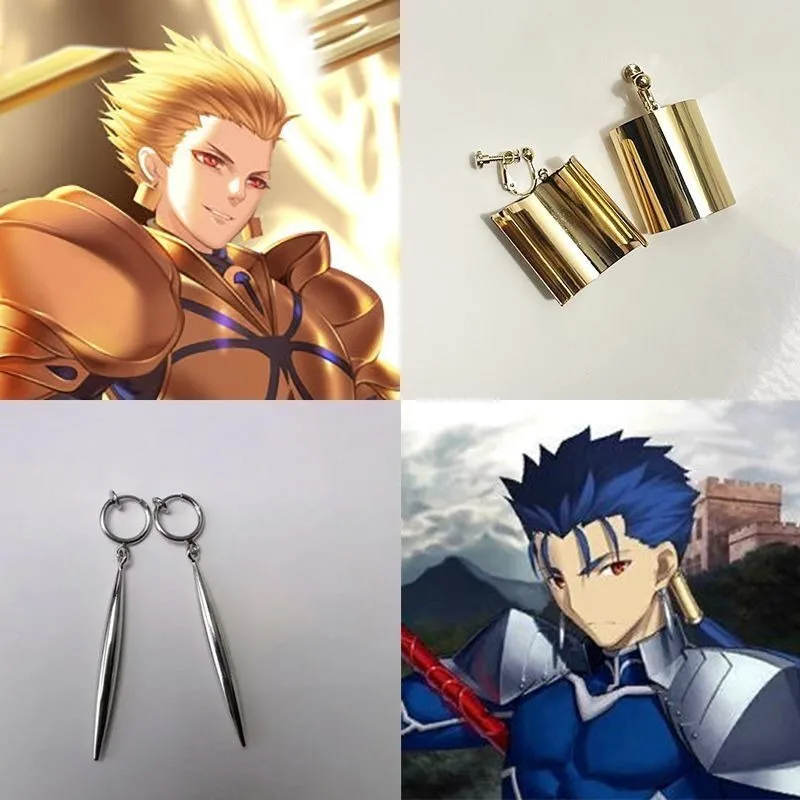 

Fate Grand Order серьги Gilgamesh серьги для женщин Cu Chulainn ювелирные изделия вечерние аниме модные трендовые металлические аксессуары для косплея