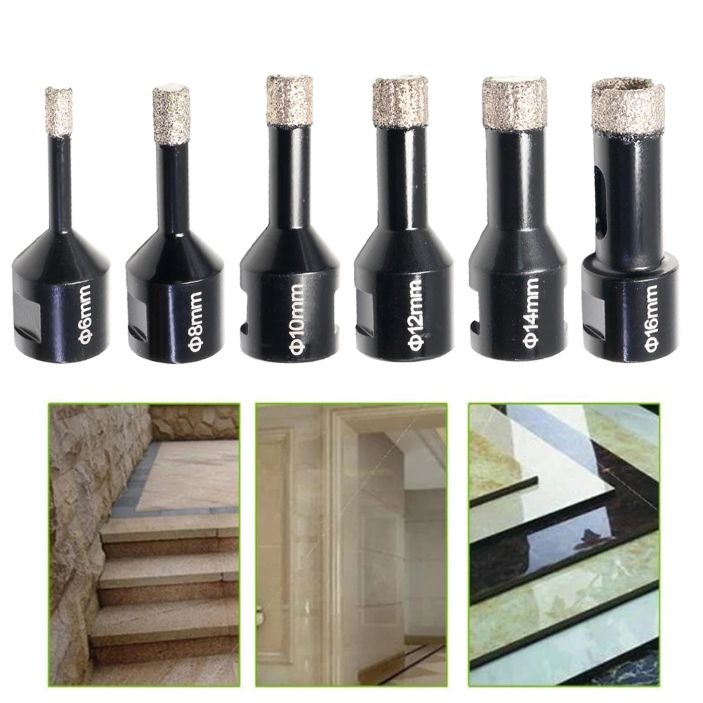 

1Pcs M14 Brazed Diamond Drill Bit Hole Opener 6/8/10/12/14/16mm Opening Bit Angle Grinder Accessories For Glass/Ceramic/Marble