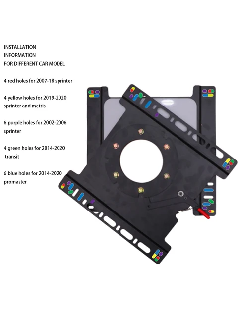 Base Girevole Per Sedile Camper 360° - Per VW Multivan T5 T6, Antiruggine, Installazione Lato Passeggero - Foto 8