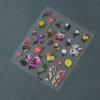 Flowers Blooms 5D Nail Sticker Soft Reliefs Back Glue Tape Nail Sliders 3